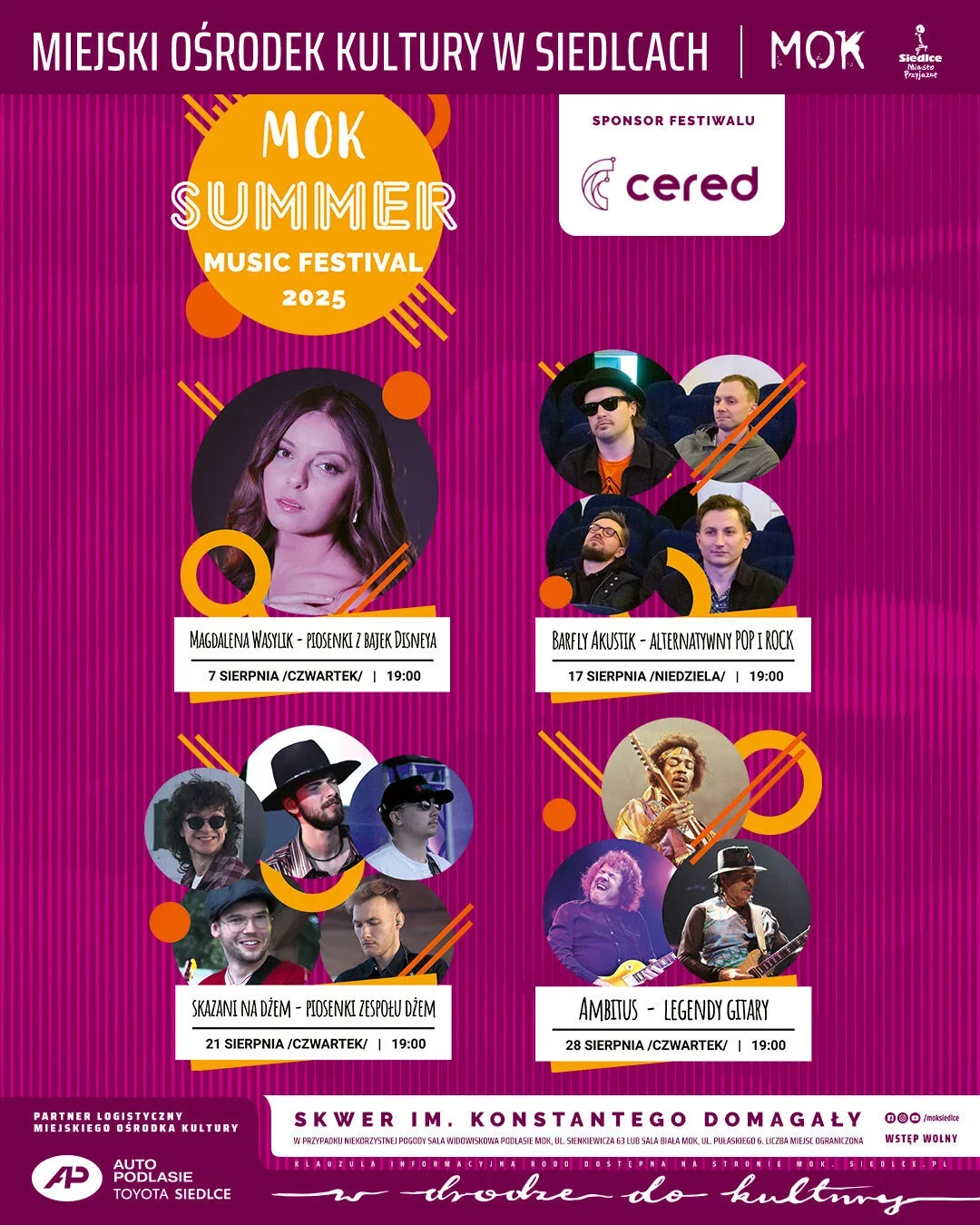 Plakat Summer Music Fesfiwal w Siedlcach 2025