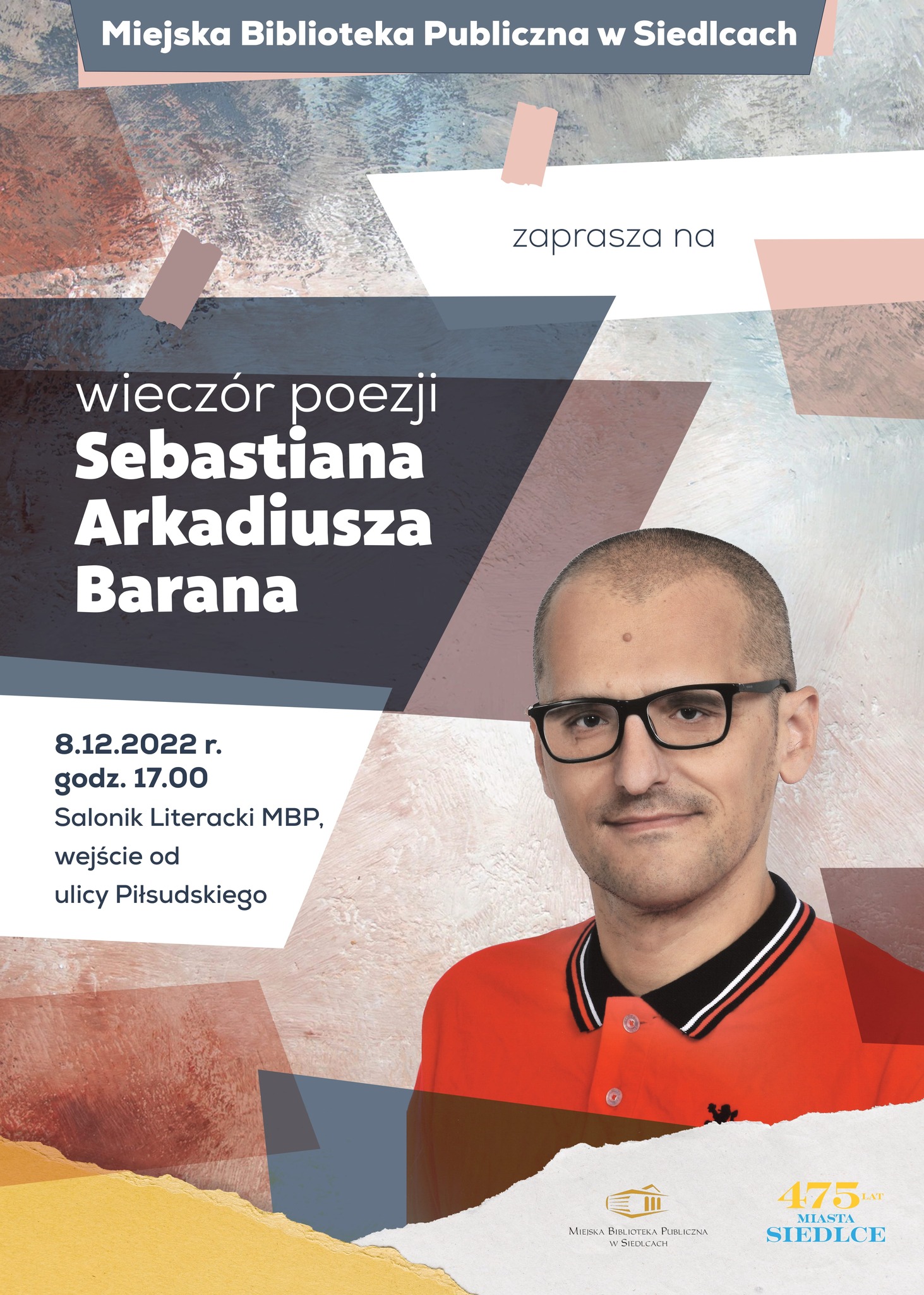 UM Siedlce: Wieczór poezji Sebastiana Arkadiusza Barana
