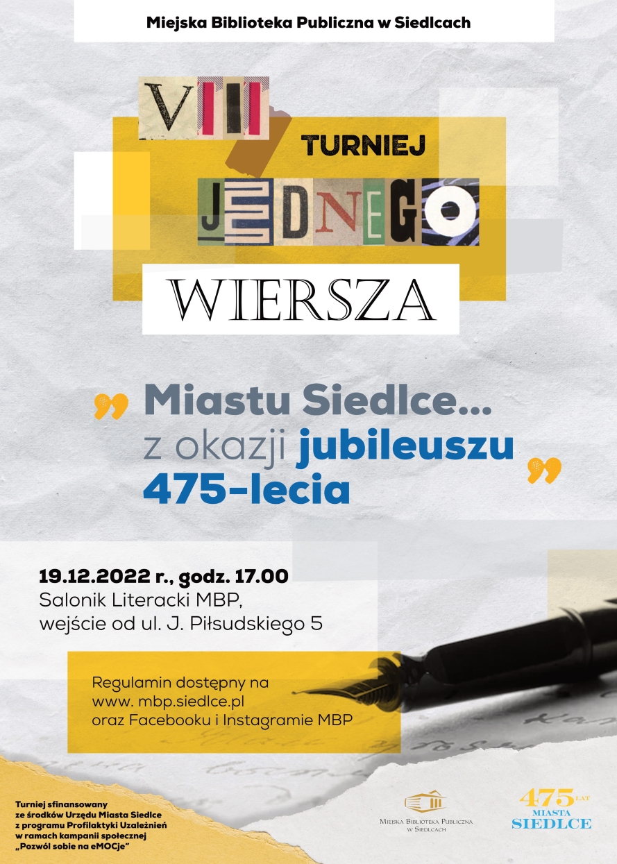 UM Siedlce: VIII Turniej Jednego Wiersza