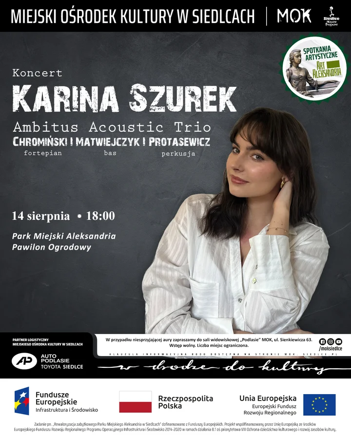 Koncert Kariny Szurek i Ambitus Acoustic Trio w Parku Miejskim Aleksandria