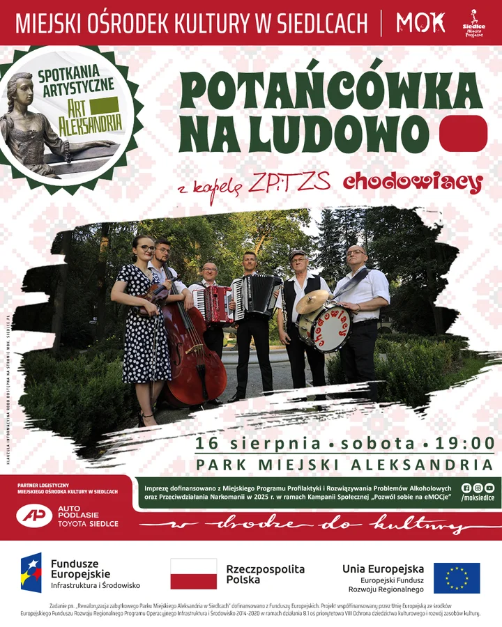 Potańcówka na ludowo z kapelą zespołu „Chodowiacy” w Parku Miejskim Aleksandria