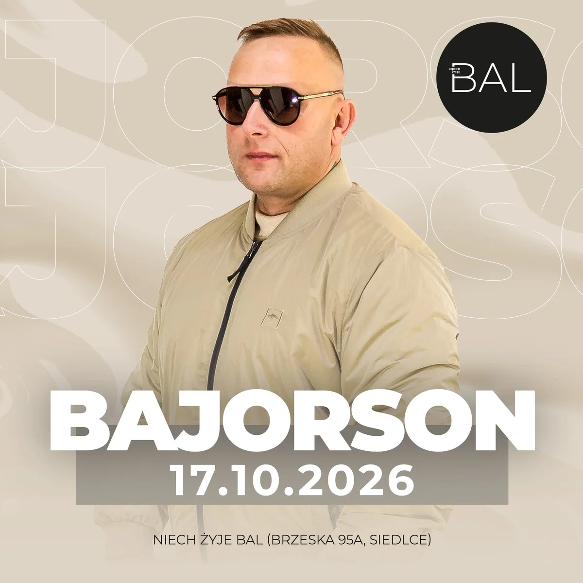 Grafika promocyjna wydarzenia Niech żyje BAL: Bajorson na urodzinowej nocy
