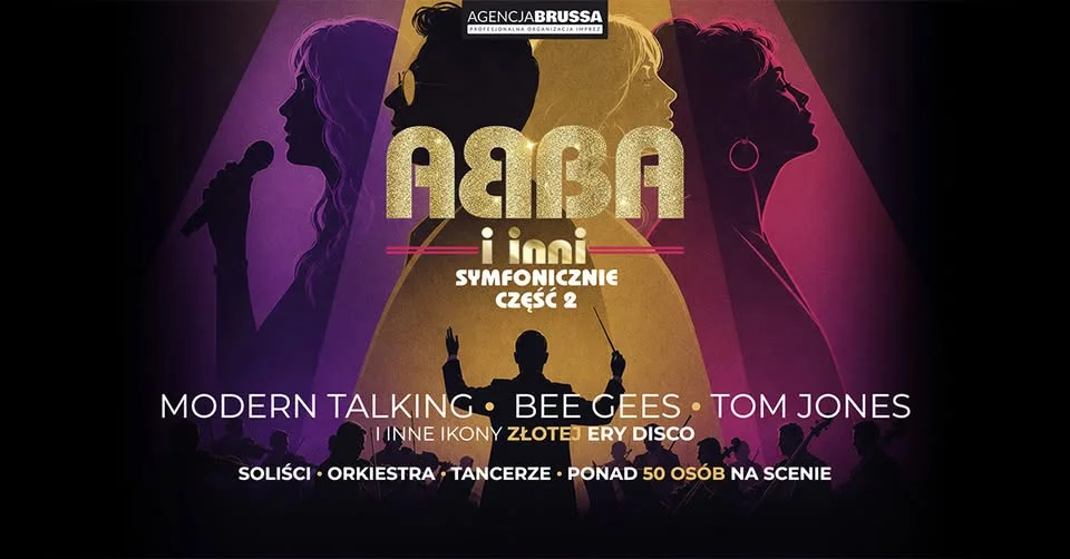 Grafika promocyjna wydarzenia ABBA I INNI Symfonicznie | Siedlce – koncert symfoniczny
