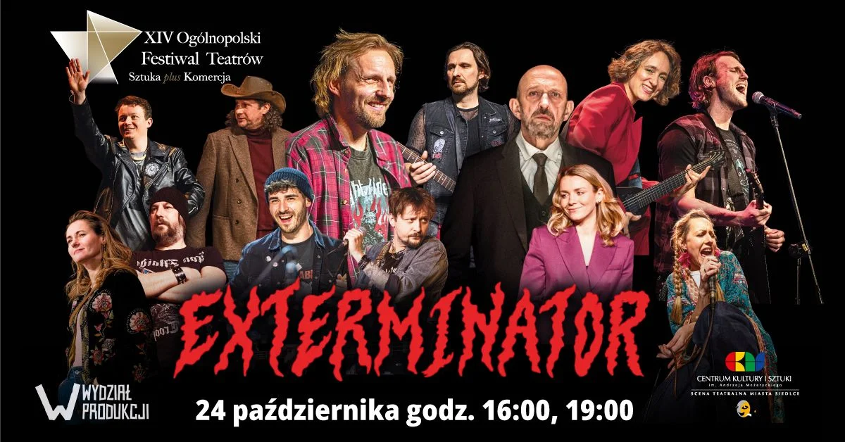 Grafika promocyjna wydarzenia Exterminator – rockowy spektakl