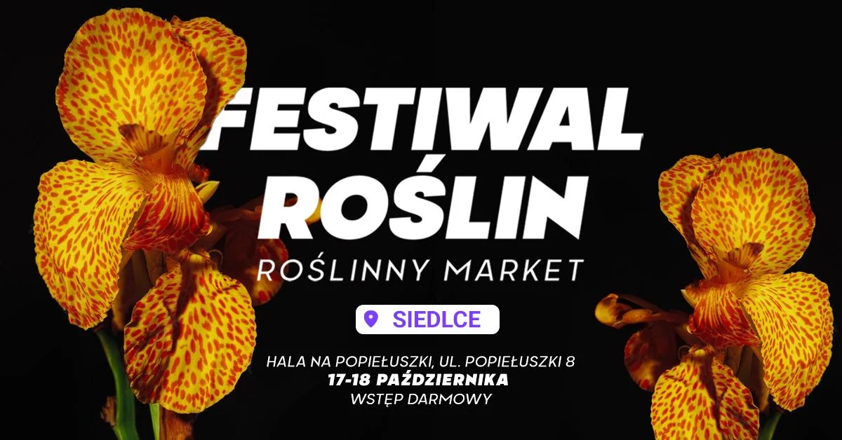Grafika promocyjna wydarzenia Festiwal Roślin w Siedlcach