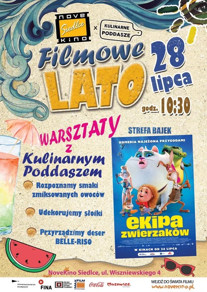 Grafika promocyjna wydarzenia FILMOWE LATO: EKIPA ZWIERZAKÓW w Siedlcach