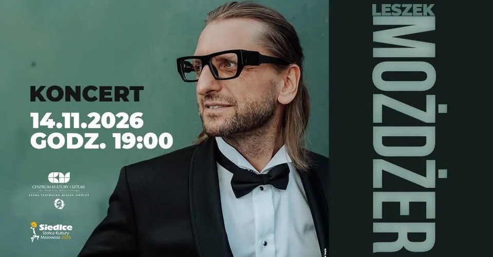 Grafika promocyjna wydarzenia LESZEK MOŻDŻER SOLO w Siedlcach