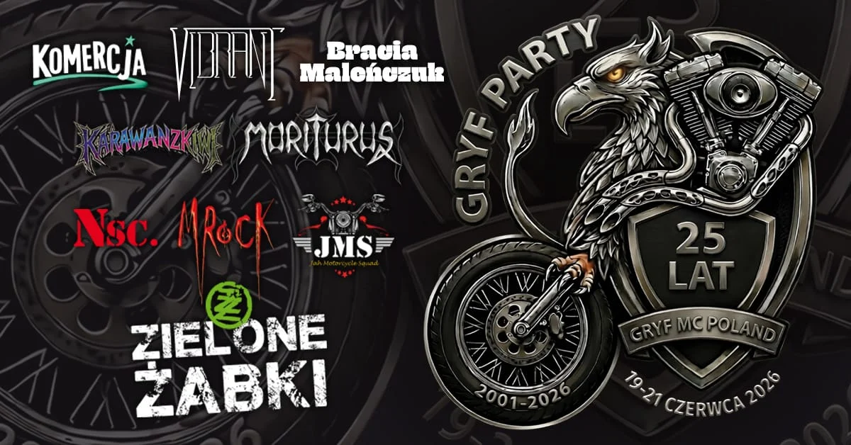 Grafika promocyjna wydarzenia Międzynarodowe spotkanie miłośników motocykli w czerwcu 2026