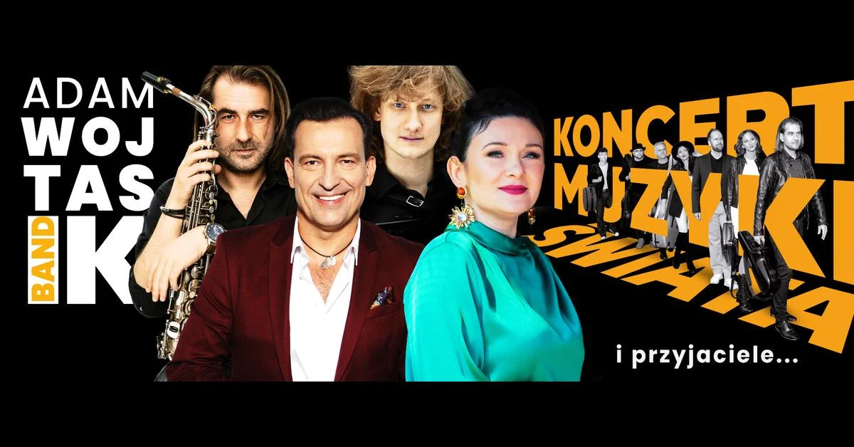 Grafika promocyjna wydarzenia Muzyczna podróż z Adam Wojtasik Band w Siedlcach