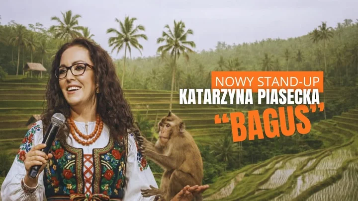 Grafika promocyjna wydarzenia Siedlce: Katarzyna Piasecka — nowy program stand-up „BAGUS”