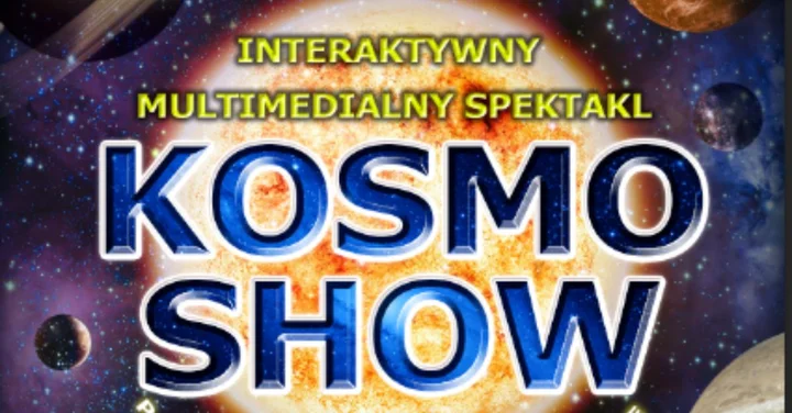 Obrazek przedstawia grafikę promocyjną wydarzenia Interaktywny spektakl dla dzieci o kosmosie w Siedlcach