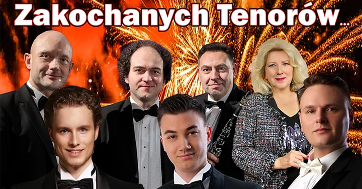 Grafika promocyjna wydarzenia Muzyczne Potyczki Zakochanych Tenorów — Wiedeńskiej Operetki Czar w Siedlcach