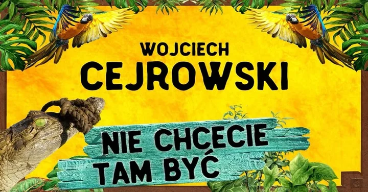 Obrazek przedstawia grafikę promocyjną wydarzenia Stand-up Wojciecha Cejrowskiego w Siedlcach