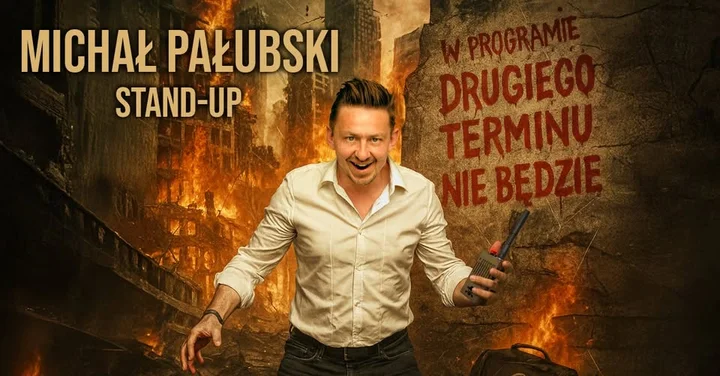 Grafika promocyjna wydarzenia Stand-up Siedlce | Michał Pałubski — „Drugiego terminu nie będzie”