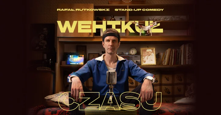 Grafika promocyjna wydarzenia Stand-up Siedlce: Rafał Rutkowski — „Wehikuł czasu”