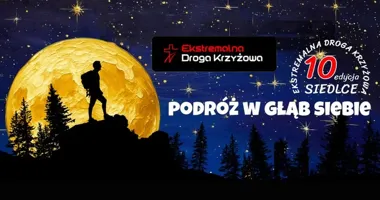 Grafika promocyjna wydarzenia Ekstremalna Droga Krzyżowa – Siedlce: nocna trasa, która zmienia