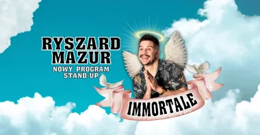 Grafika promocyjna wydarzenia Ryszard Mazur — „Immortale” (stand‑up, Siedlce, 29 marca 2026)