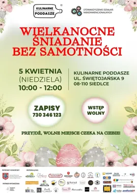 Wielkanocne śniadanie w Siedlcach - stół, przy którym nikt nie zostaje sam