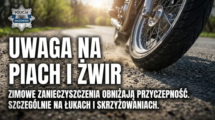 Motocykliści wrócili na drogi - piasek i złudne słońce stwarzają zagrożenie
