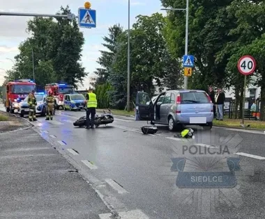 Dwa czołowe zderzenia i 17 kolizji - weekend na drogach powiatu siedleckiego