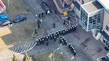 Ćwiczenia policyjne w Siedlcach - zgrywali neutralizację zagrożeń na stadionie