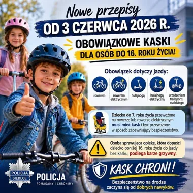 Bez kasku dziecko nie pojedzie - rodzic może dostać grzywnę