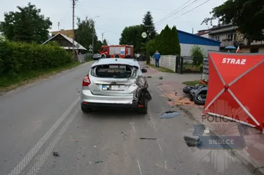 Motocyklista zginął na skrzyżowaniu w Stoku Lackim Folwarku