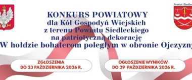Jedna dekoracja i konkretne zasady. Konkurs dla KGW z powiatu siedleckiego
