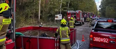 Pakunek z balonu i pożar lasu. Strażacy ćwiczyli dwa scenariusze